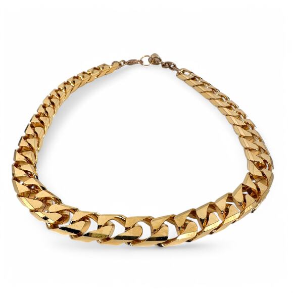 Soo Ihn Kim Heavy Chain Necklace Shiny Gold Tone 18 Inches - Picture 6 of 12